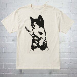 Rockstar Kitten Y2K Shirt 90s Aesthetic Kitten Y2K TShirt